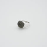 wide gem ring labradorite