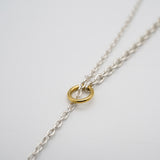 multi chain necklace brass combination