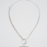 multi chain necklace silver