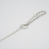 multi chain necklace silver