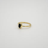 classic gem ring gold -onyx-