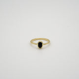 classic gem ring gold -onyx-