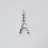 initial necklace silver