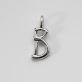 initial necklace silver