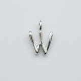 initial necklace silver