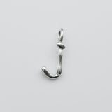 initial necklace silver