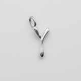 initial necklace silver