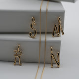 initial necklace gold