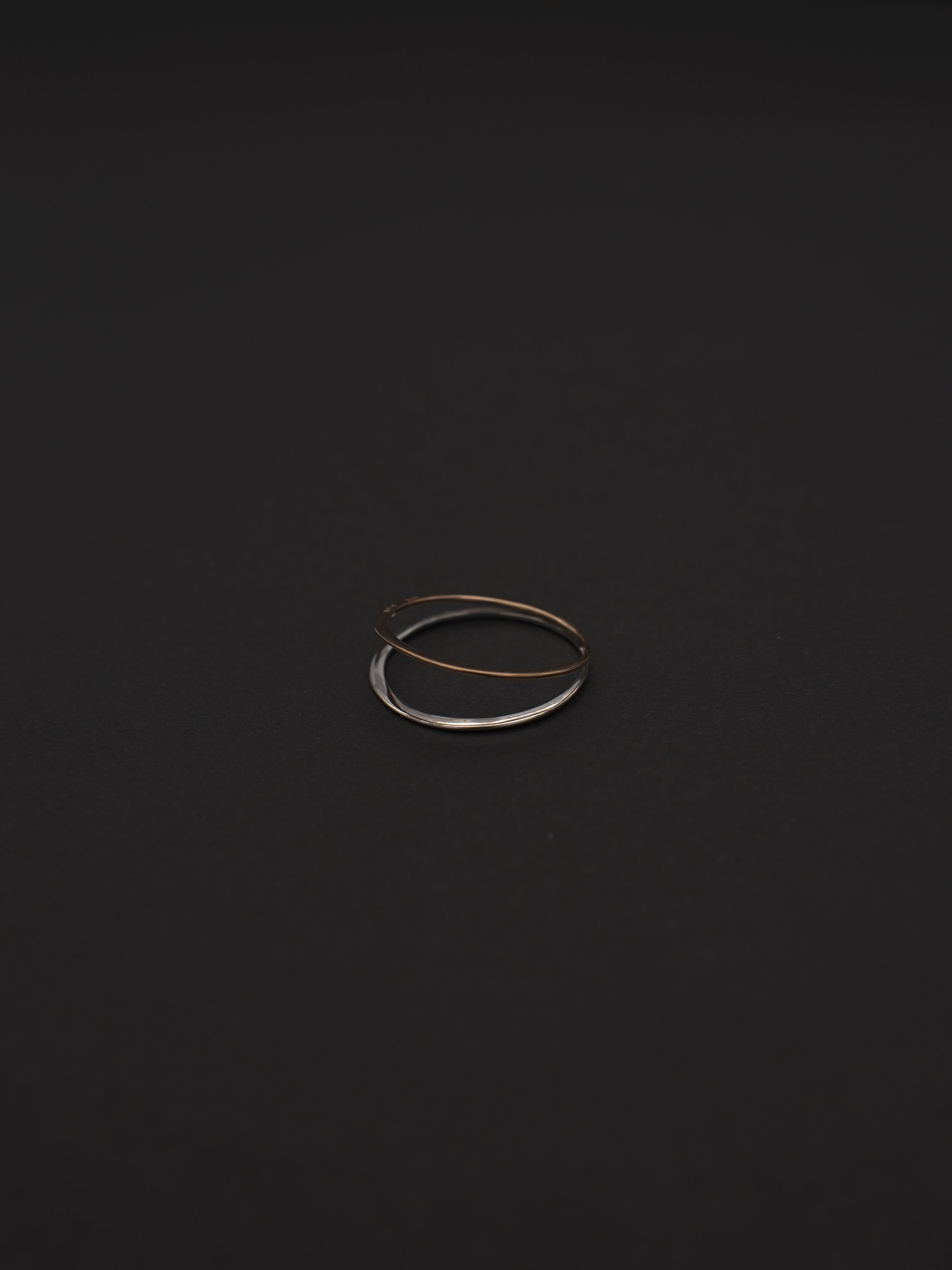 twin gold and silver ring ( K10 / silver ) – vebet jewelry