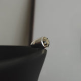 wide gem ring 002 Dalmatian Jasper