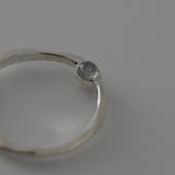 random cut 2 stone ring