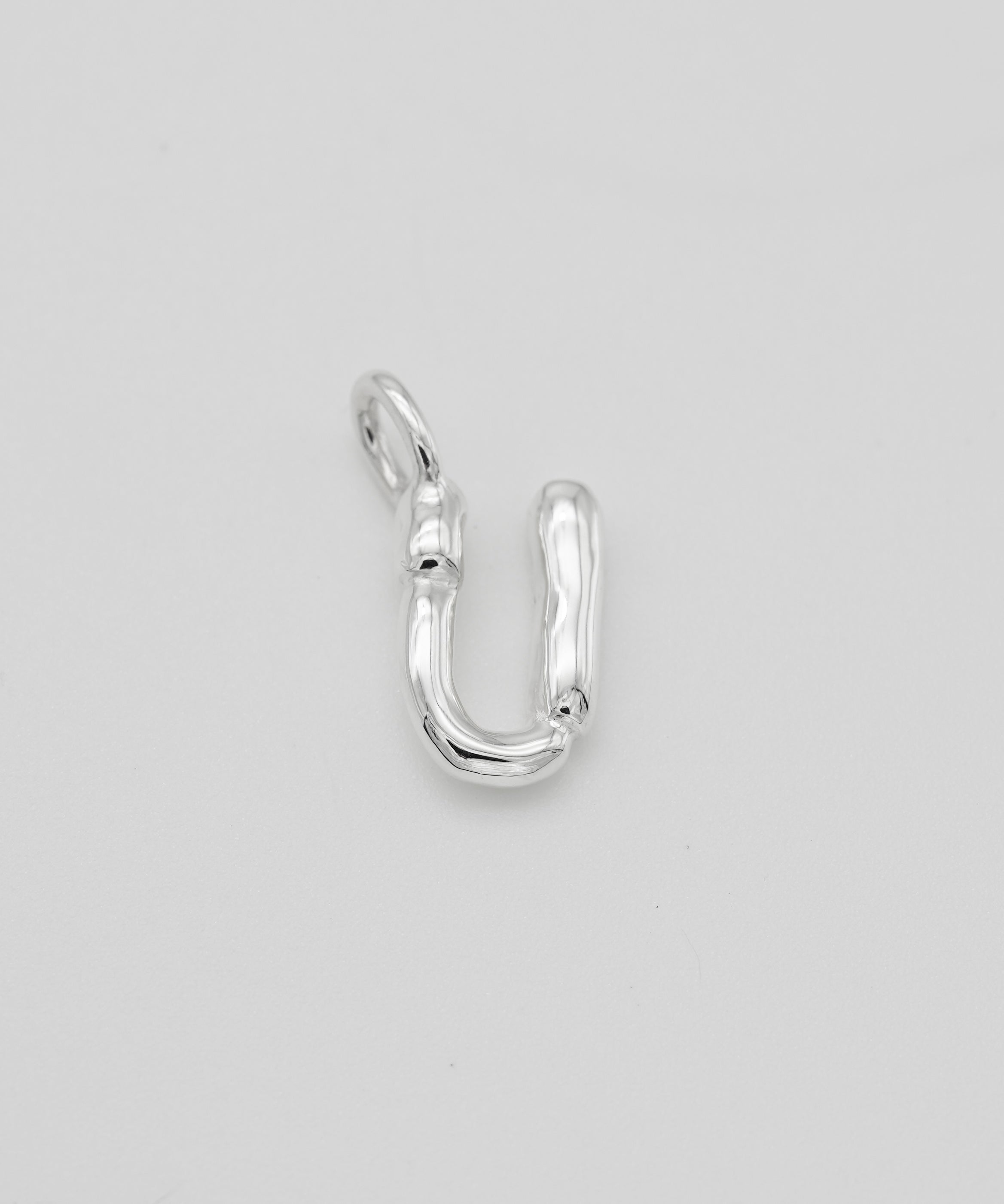 initial necklace silver