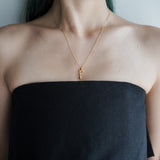 initial necklace silver