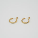 basic hoop pierce gold