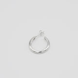 basic hoop pierce silver