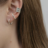 raw hoop pierce xs silver