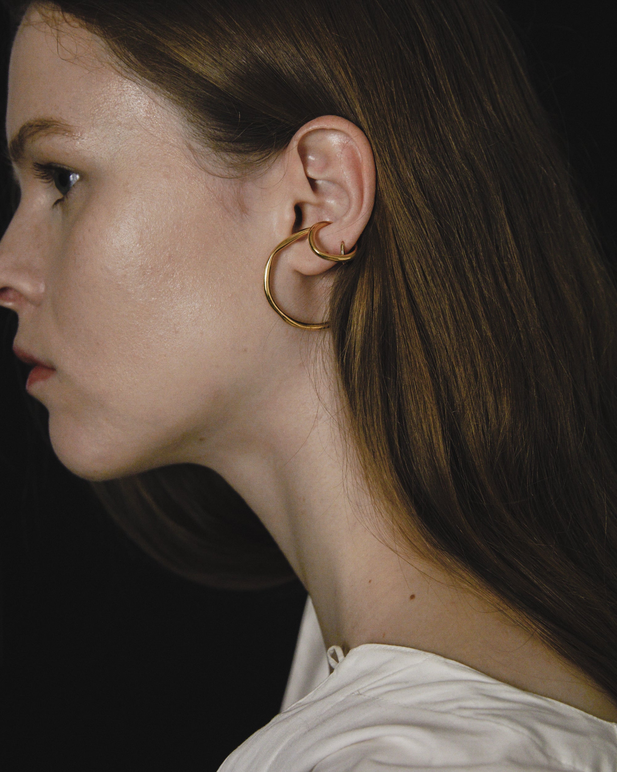 raw big hoop double earcuff (ring) – vebet jewelry