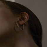 raw big hoop double earcuff (ring) silver