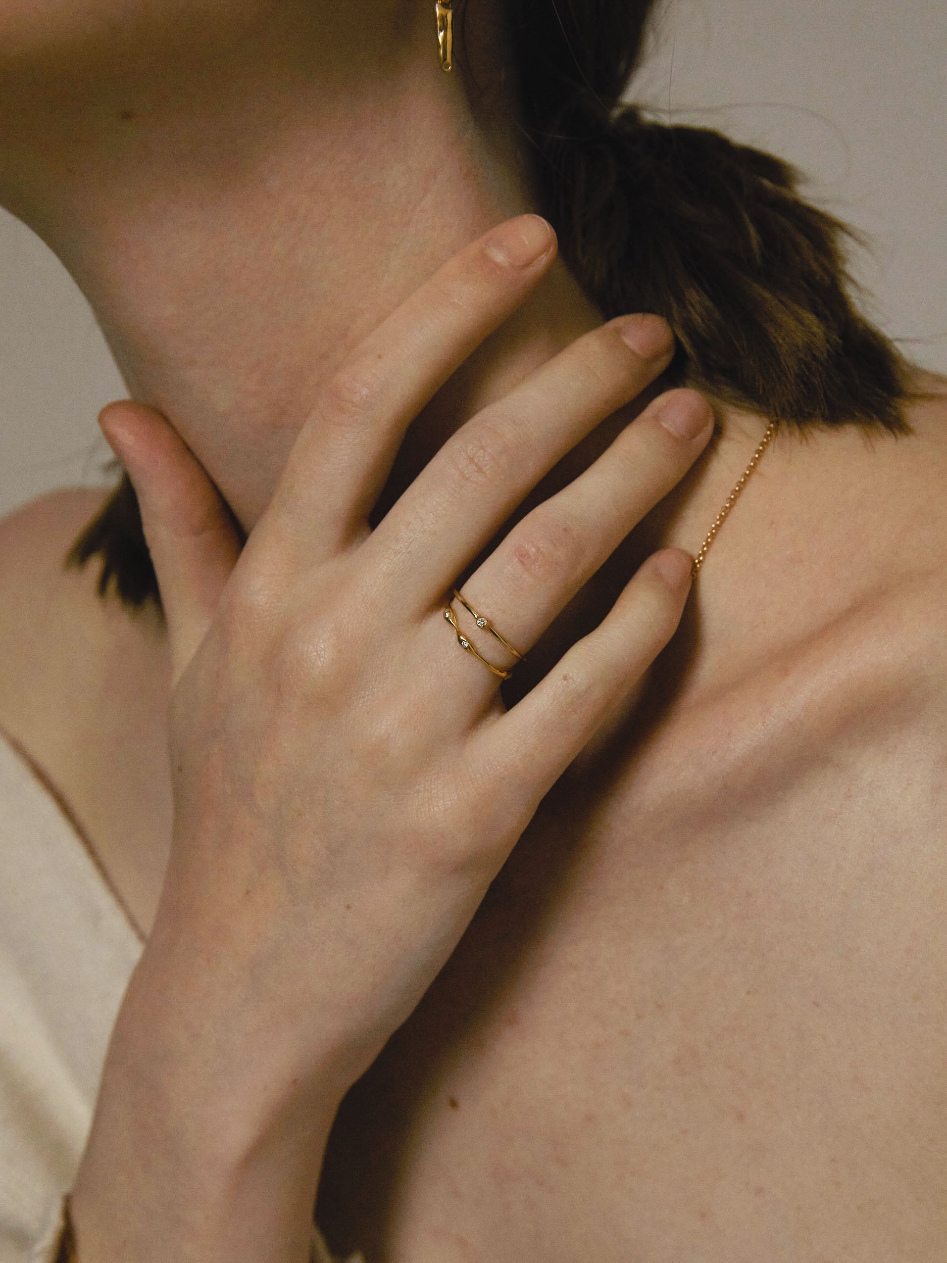twin gold and silver ring ( K10 / silver ) – vebet jewelry