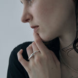 link double finger ring 001 gold