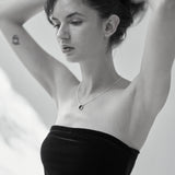Onyx necklace silver