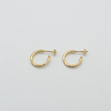 raw big hoop pierce gold