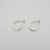 raw big hoop pierce silver