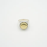 wide combination ring round brass