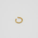 raw big hoop earcuff gold