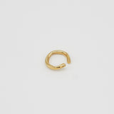 raw big hoop earcuff gold