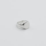 signet round ring silver