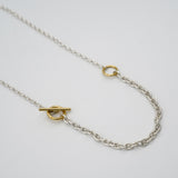 multi chain necklace brass combination