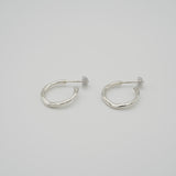 raw big hoop pierce silver