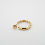 basic hoop pierce gold