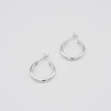 basic hoop pierce silver