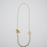 multi chain necklace brass combination