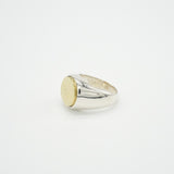 wide combination ring -sharp brass-