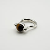 swivel ball ring tiger eye