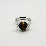 swivel ball ring tiger eye