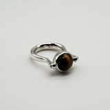 swivel ball ring tiger eye