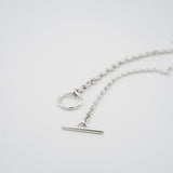 silver multi chain necklace