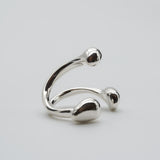 3stones ring 1 finger silver