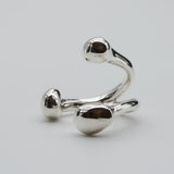 3stones ring 1 finger silver