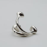 3stones ring 1 finger silver