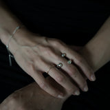 3stones ring 1 finger gold