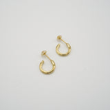 raw hoop pierce xs gold