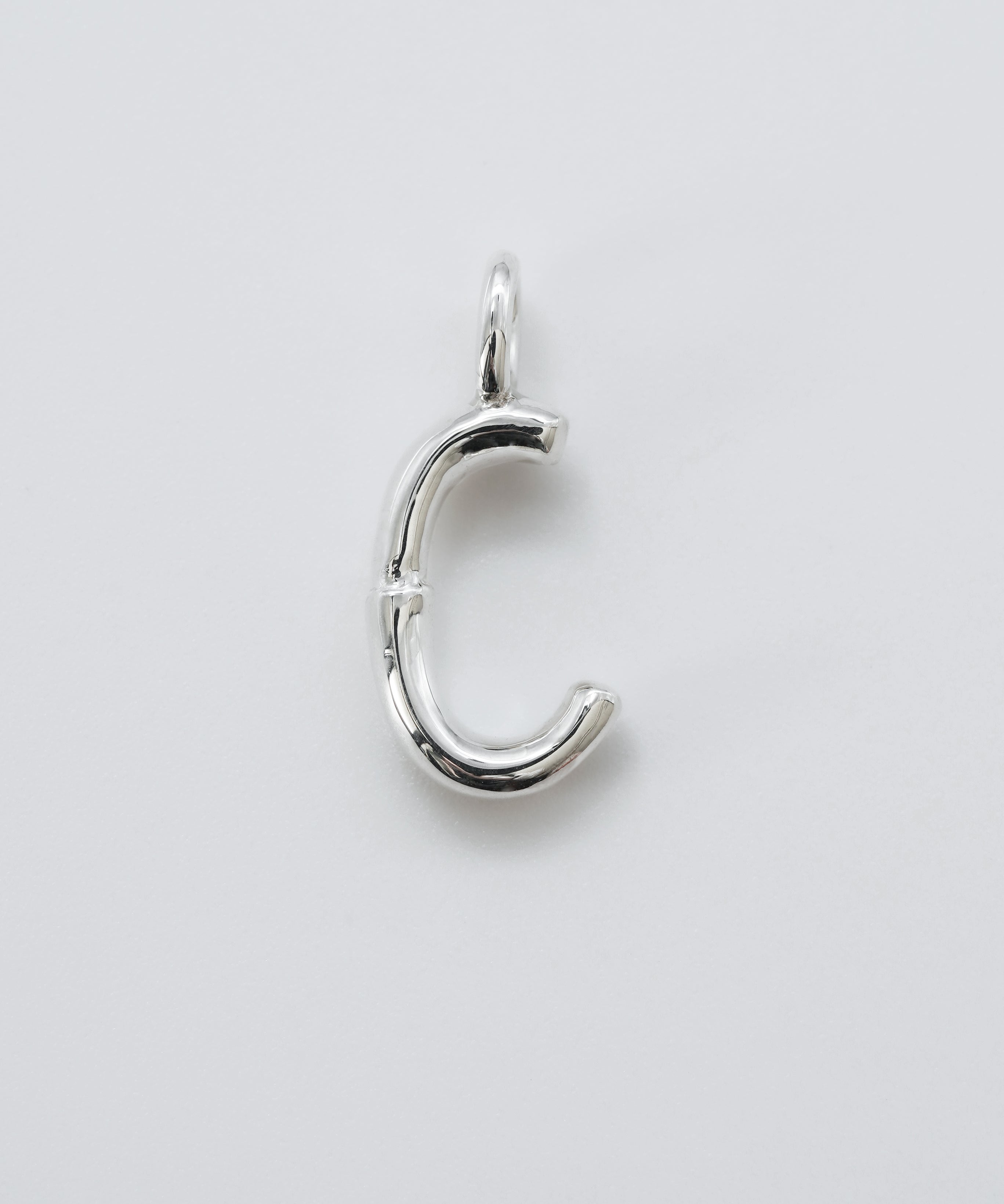 initial necklace silver