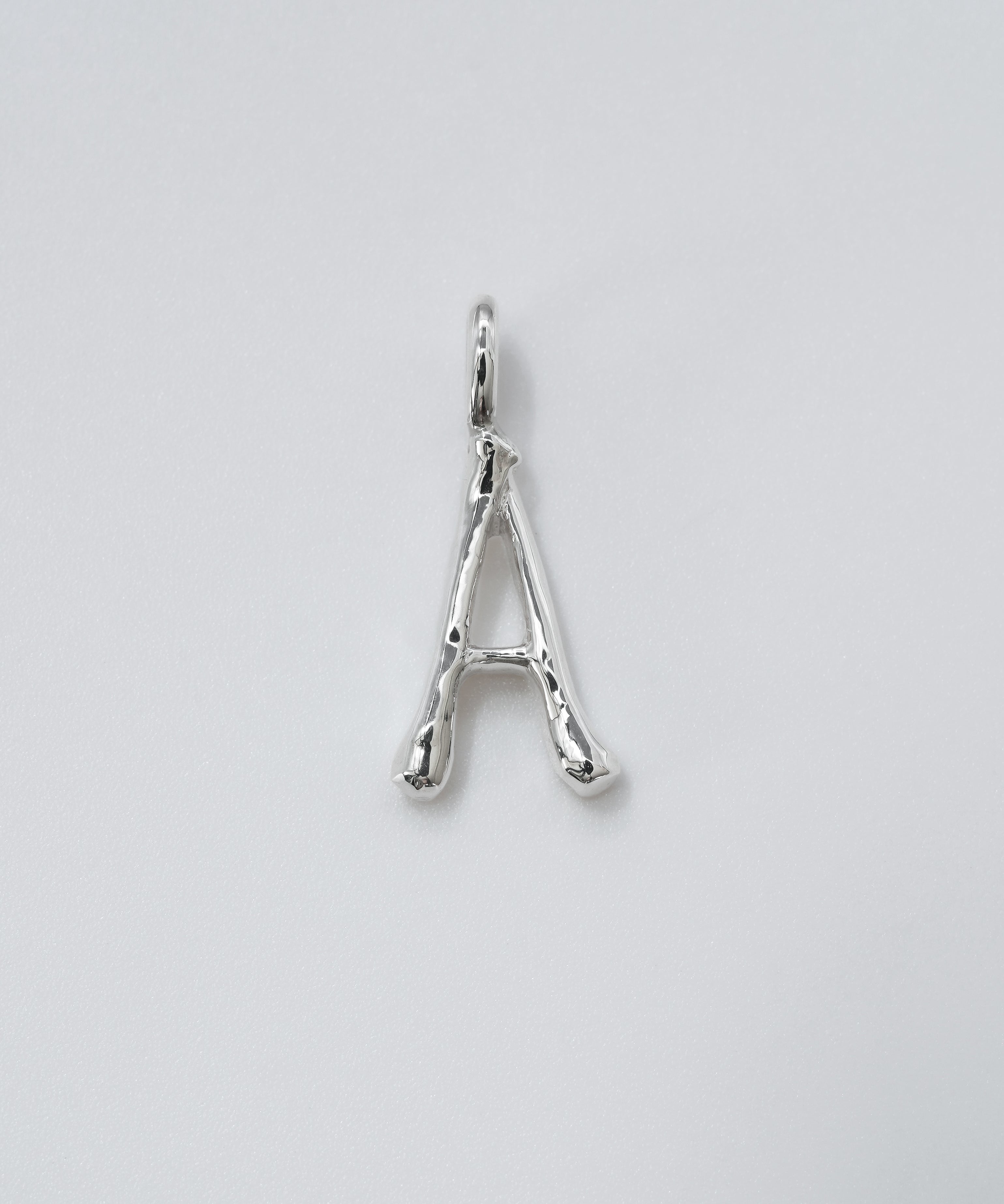 initial necklace silver