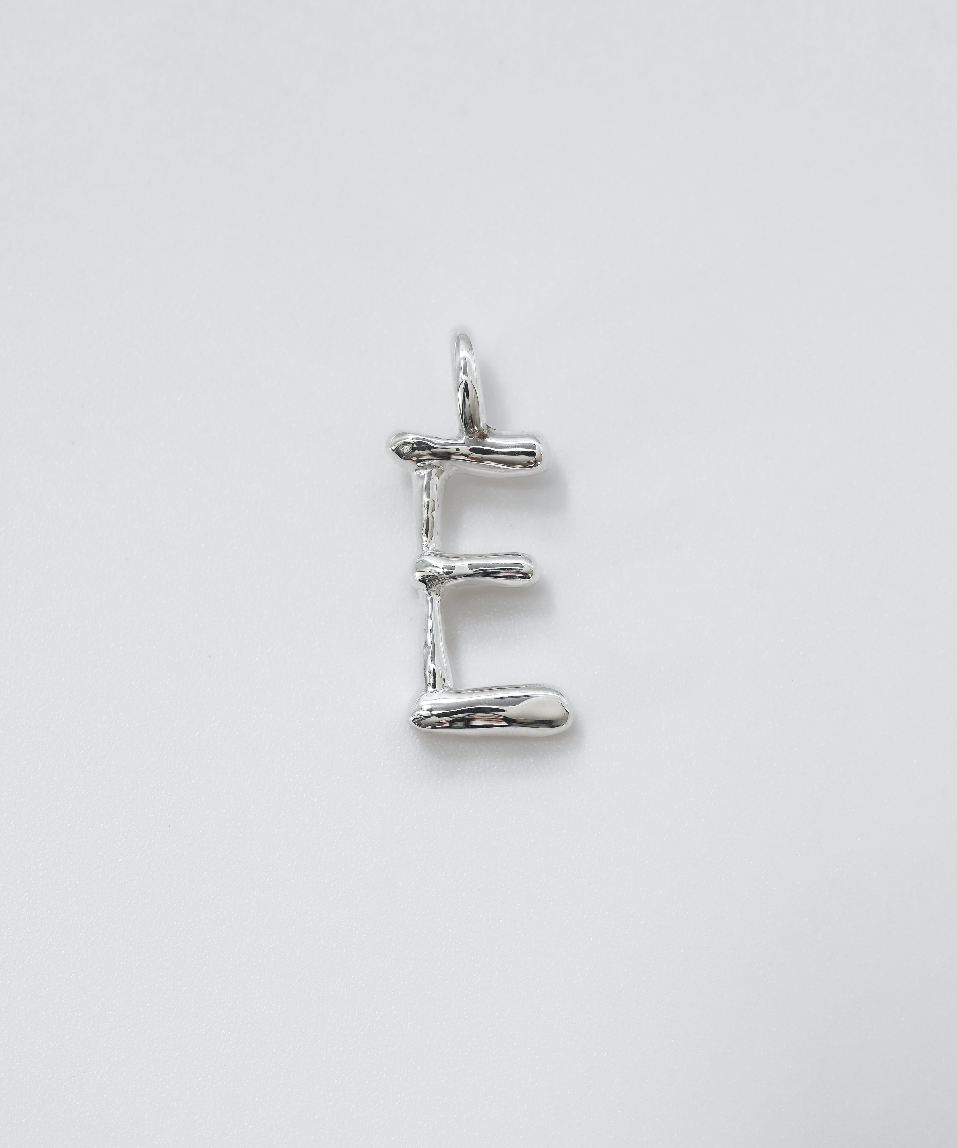 initial necklace silver