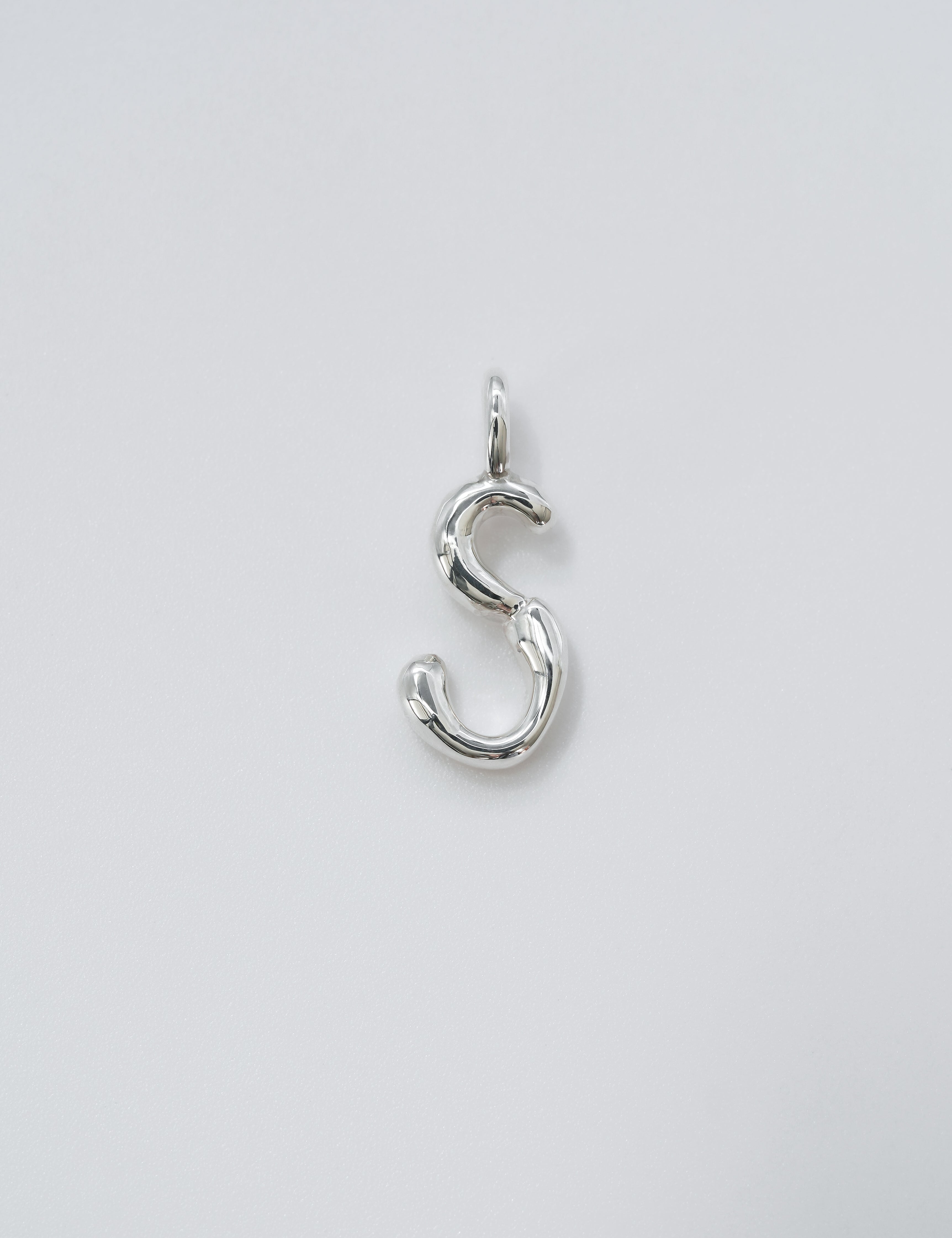 initial necklace silver